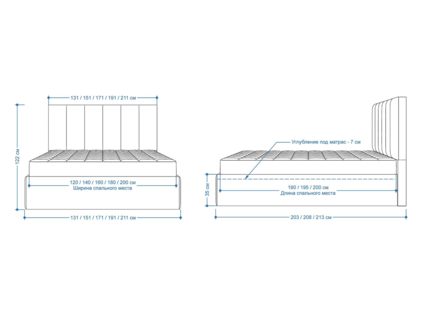 Кровать Lonax Милана велюр Dolly-13 (с основанием)
