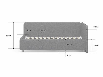 Кровать Сонум Capri Рогожка Песочная (с подъемным механизмом) 90х190
