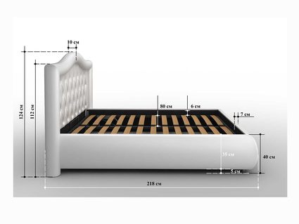 Кровать Sleeptek Premier 6 Экокожа White 269