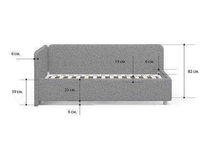 Кровать Сонум Capri Рогожка Марсала 80х190