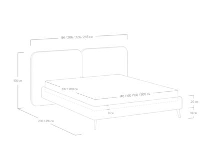 Кровать Сонум Brooklyn Экокожа Белая 140х200