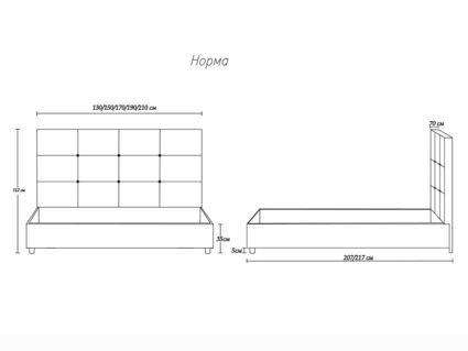 Кровать Димакс Норма Нуар с подъемным механизмом 180х190
