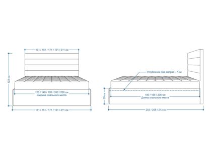 Кровать Lonax Кармела велюр Dolly-1 200х190