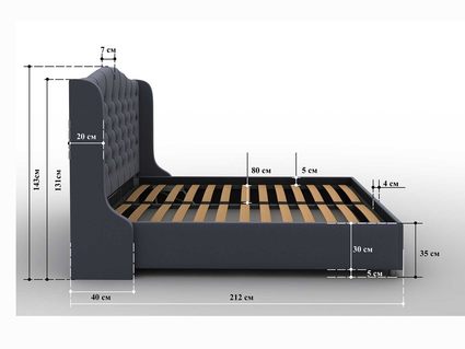 Кровать Sleeptek Premier 5 Велюр 46 (с подъемным механизмом) 256